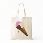 Ice cream cone three scoops canvas bags