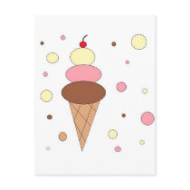 Ice Cream Cones postcards by dinosgorawrawrawr Ice Cream Cones postcards