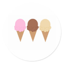 Ice Cream Cones Sticker