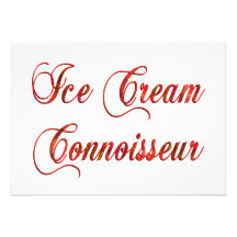 Ice Cream Connoisseur Personalized Invites