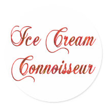 Ice Cream Connoisseur Round Sticker