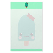ice cream green stationery