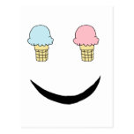 Ice Cream Happy Face Post Card