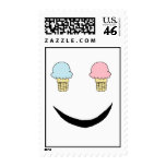Ice Cream Happy Face Postage Stamp