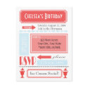Ice Cream Invite postcards