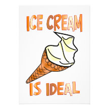 Ice Cream is Ideal Personalized Announcements