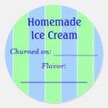 Ice Cream Label Round Sticker