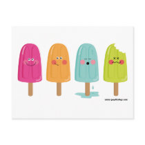 ice cream lemon postcard