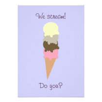 Ice Cream Love Invitation invitations