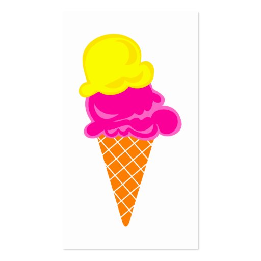 Ice Cream, Miss Vera Nice, Business Card Template (back side)