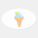 Ice Cream Oval Stickers