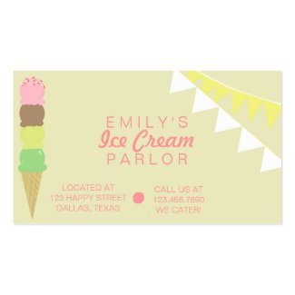 Ice Cream Parlor Business Card