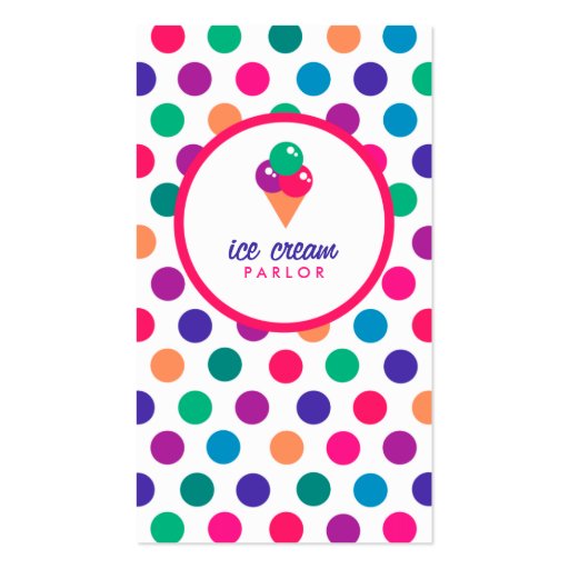 Ice Cream Parlor Business Card (front side)