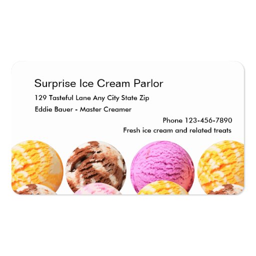 Ice Cream Parlor Business Cards Zazzle