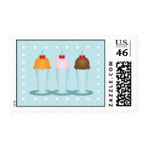 Ice Cream Parlor Postage Stamp