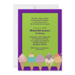 Ice Cream Party Birthday Invitation