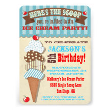 Ice Cream Party Invitation