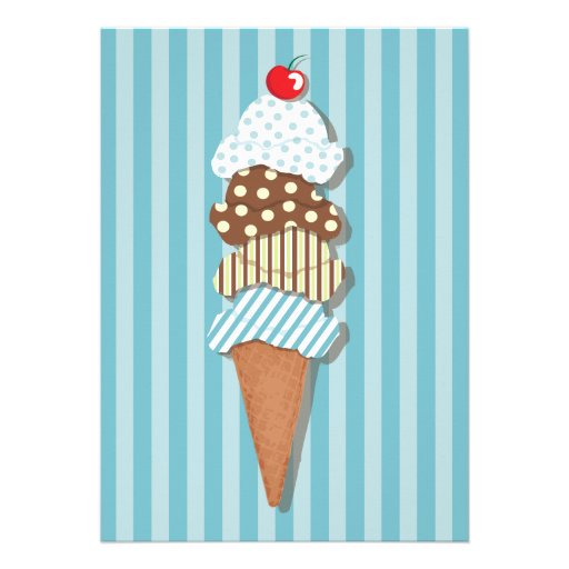 Ice Cream Party Invitation