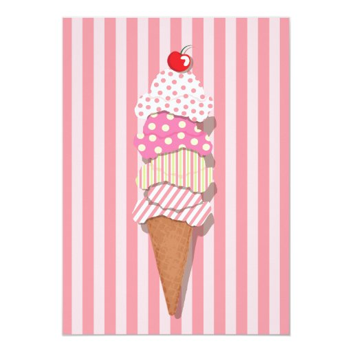 Ice Cream Party Invitation