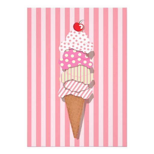 Ice Cream Party Invitation