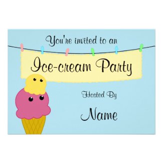 Ice-cream Party Invitation