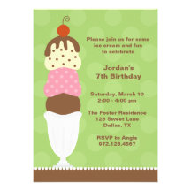Ice Cream Party Invitation