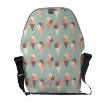 Ice-cream pattern messenger bags