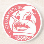 Ice Cream People Retro Logo Beverage Coasters