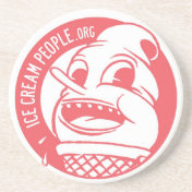 Ice Cream People Retro Logo Beverage Coasters