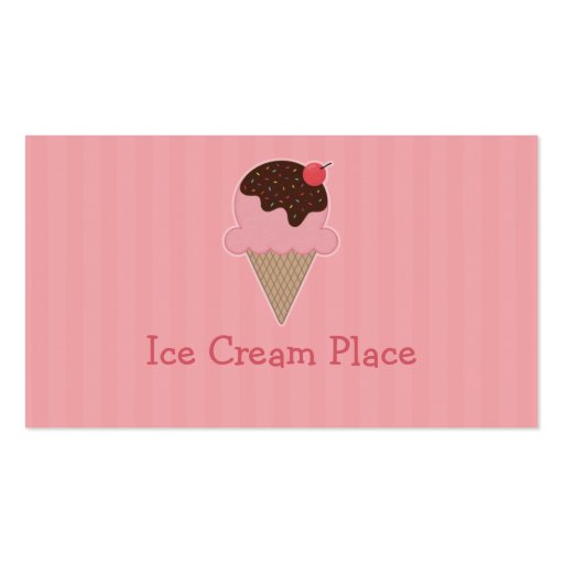 Ice Cream Place Business Card (back side)