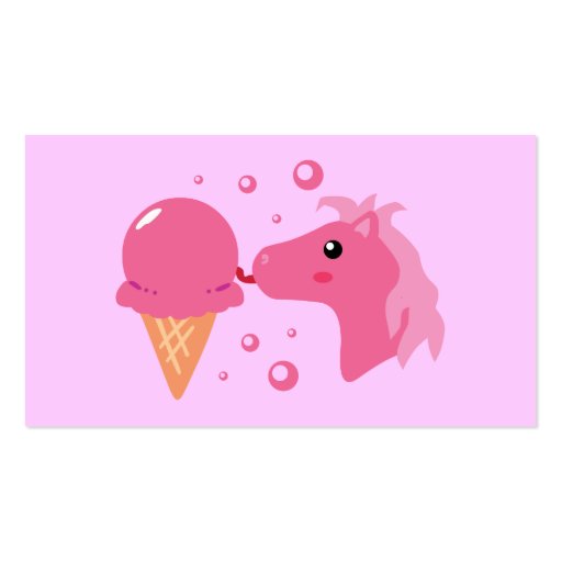Ice Cream Pony Business Cards (back side)