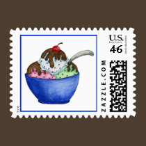 Ice Cream Postage Stamp
