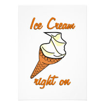 Ice Cream Right On Personalized Invite