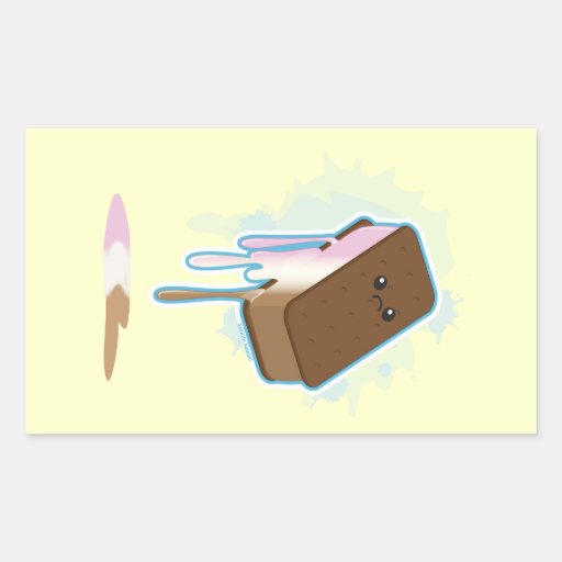 Ice Cream Sandwich Rectangle Stickers