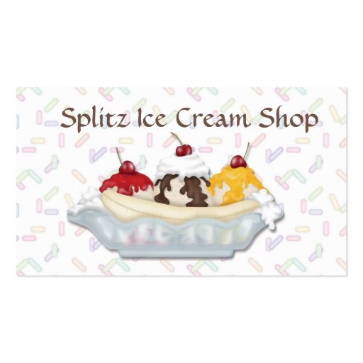 Ice Cream Shop Business Card