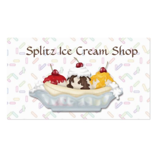 Ice Cream Shop Business Card (front side)