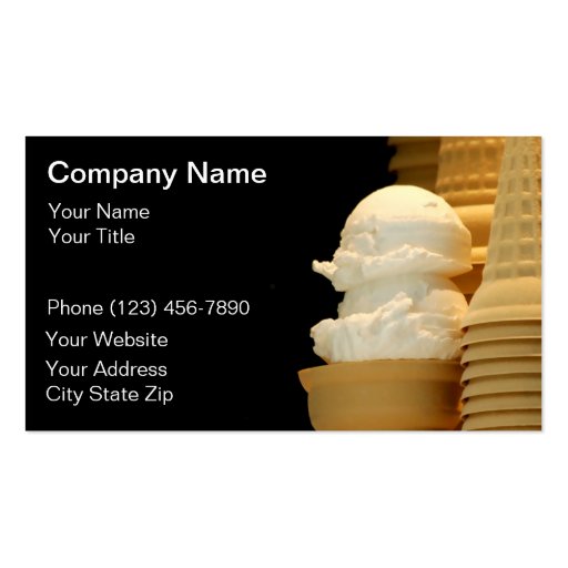 Ice Cream Shop Business Cards Zazzle