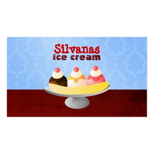 Ice Cream Shop Business Cards (front side)