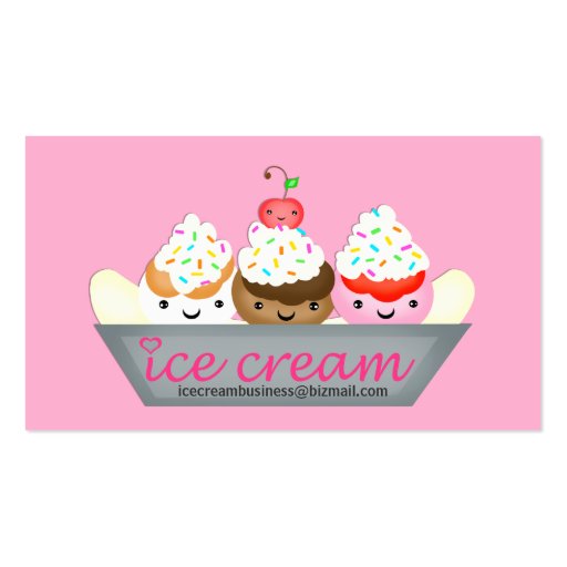 Ice Cream Shop / ParlorBusiness Card - Custom (back side)