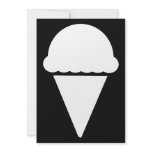 ice cream silhouette custom invitations