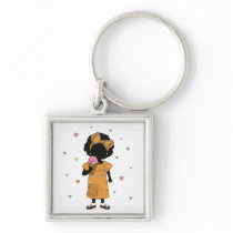 Ice Cream Sister w/ Hearts Key Chain keychains