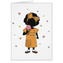 Ice Cream Sister w/ Hearts Note Card cards