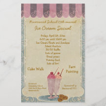 Ice Cream Social Announcement Flyer