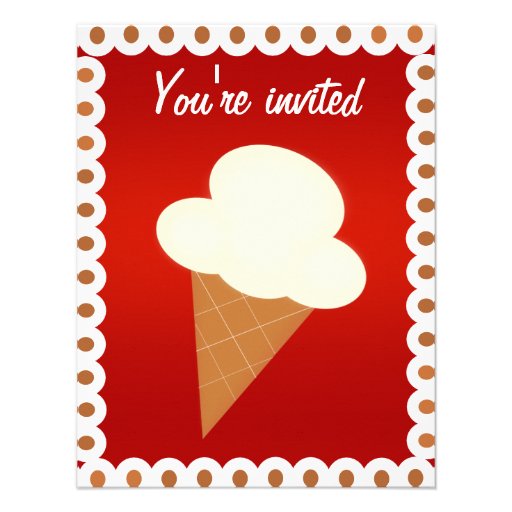 Ice Cream Social Party Invitation