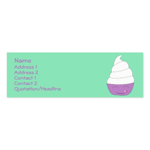 Ice Cream Social profile card Business Card Templates (front side)