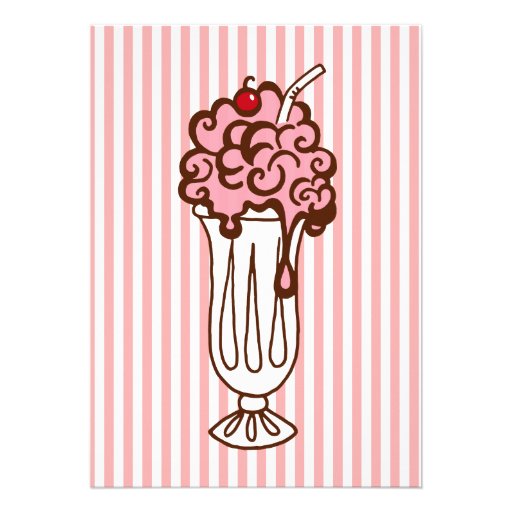 Ice Cream Soda Invitation