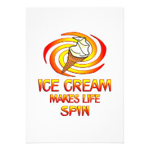 Ice Cream Spins Personalized Invites
