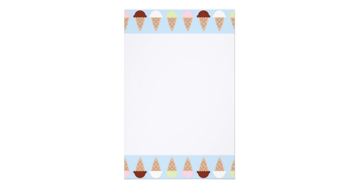 Ice Cream Stationary Stationery Zazzle
