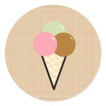 Ice Cream Round Sticker