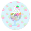 ice cream strawberry stickers